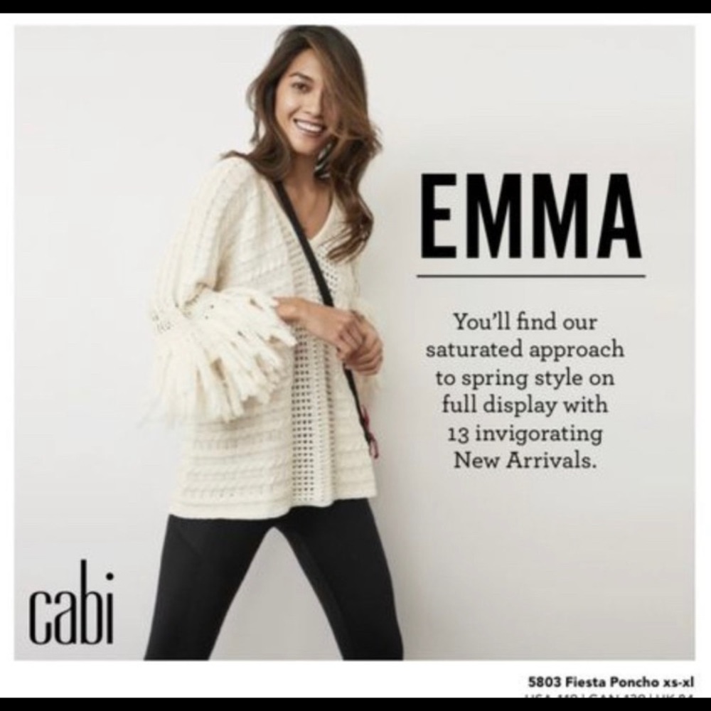 Cabi Fiesta Poncho Sweater, size M
